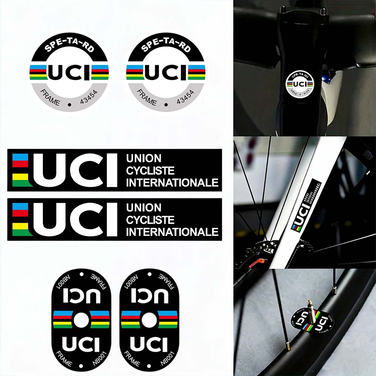 Aero Cycling Helmet - UCI 사이클링 프레임 스티커 내구성 있는
