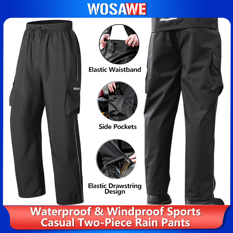 Cycling Shoe Covers - WOSAWE 하이킹 레인 팬츠 아웃도어 방수