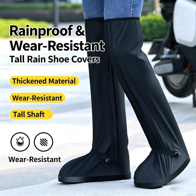 Cycling Shoe Covers - 무릎 높이 튜브 재사용 가능한 방수