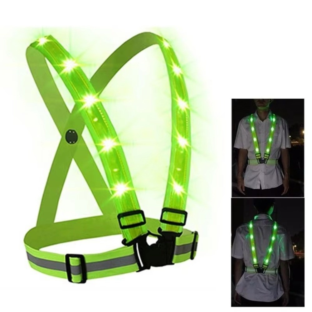 Reflective Cycling Vest - 새로운 폴리에스터 LED 안전 조끼 녹색