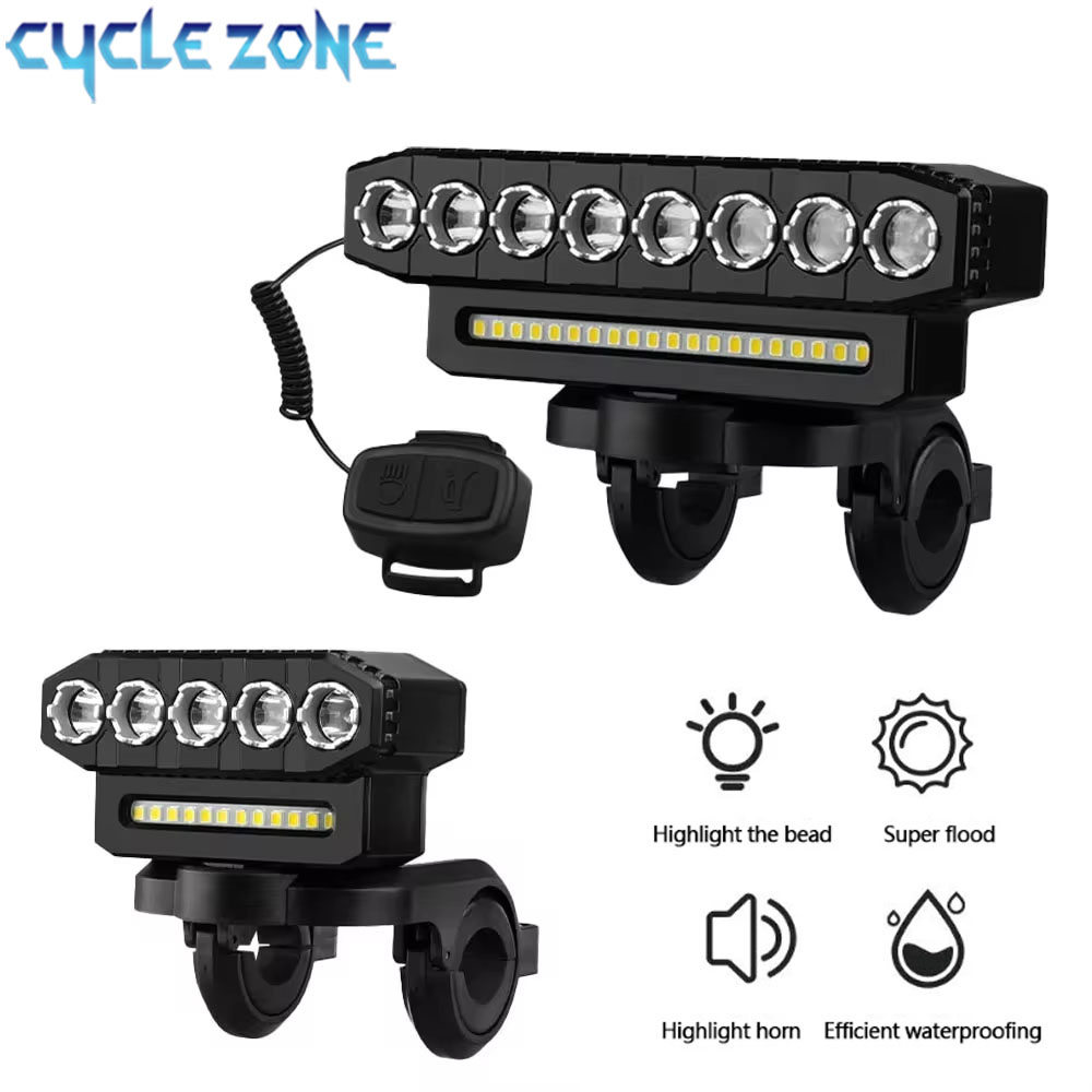 Bike Bell - 5/8 LED 자전거 전면 조명 USB