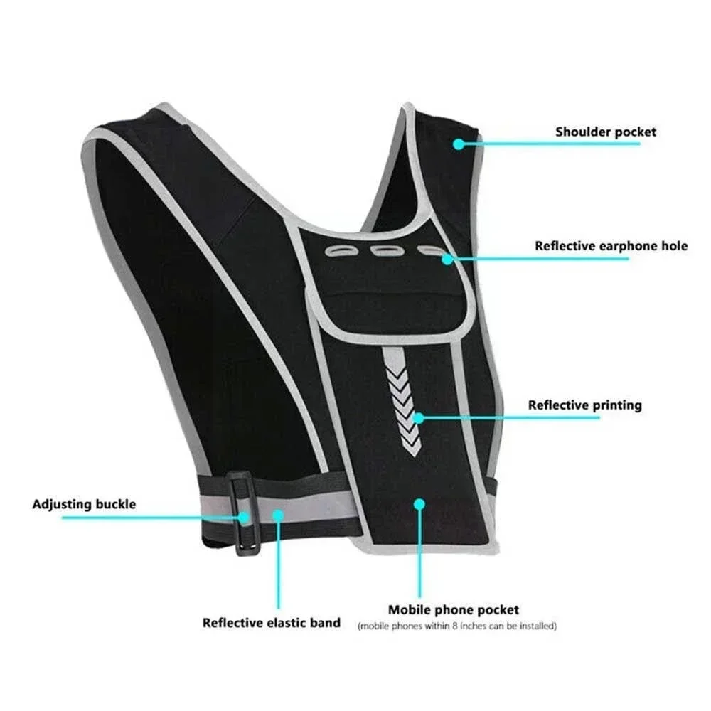1Pcs 반사 러닝 조끼, 통기성 경량 러닝 조끼, 사 - Reflective Cycling Vest 리뷰 및 가격