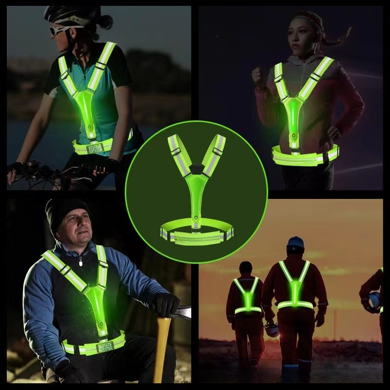 LED 발광 반사 조끼 높은 가시성 플래시 안전 조끼  - Reflective Cycling Vest 리뷰 및 가격