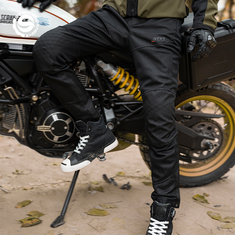 Star Field Knight 남성용 오토바이 라이딩 - Cycling Gear Black 리뷰 및 가격