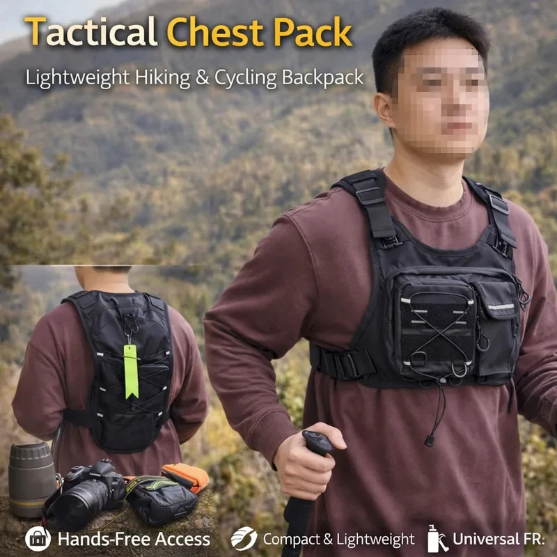 ​ 고품질 전술 조끼 가슴 가방 (2L 물 주머니 포함 - Reflective Cycling Vest 리뷰 및 가격