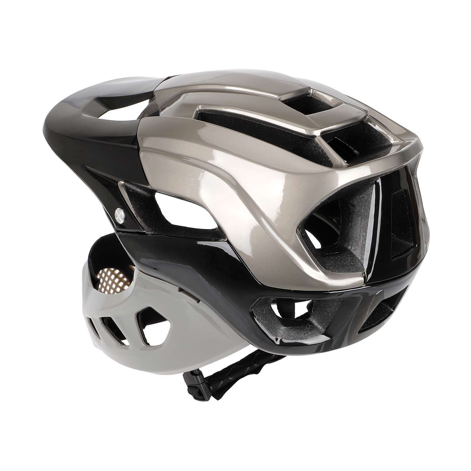 탈부착 가능한 풀페이스 라이딩 헬멧 블랙 그레이 다운힐 - Cycling Gear Black 리뷰 및 가격