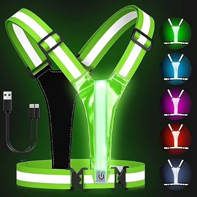 발광 라이트 스트립 백 조끼 야간 러닝 안전 반사 조끼 - Reflective Cycling Vest 리뷰 및 가격