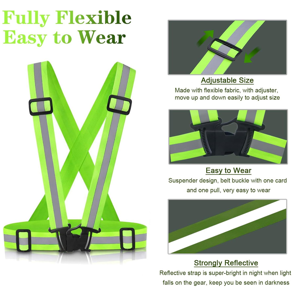 1개입 야간 러닝 조끼 고가시성 반사, 통기성 조절 가 - Reflective Cycling Vest 리뷰 및 가격