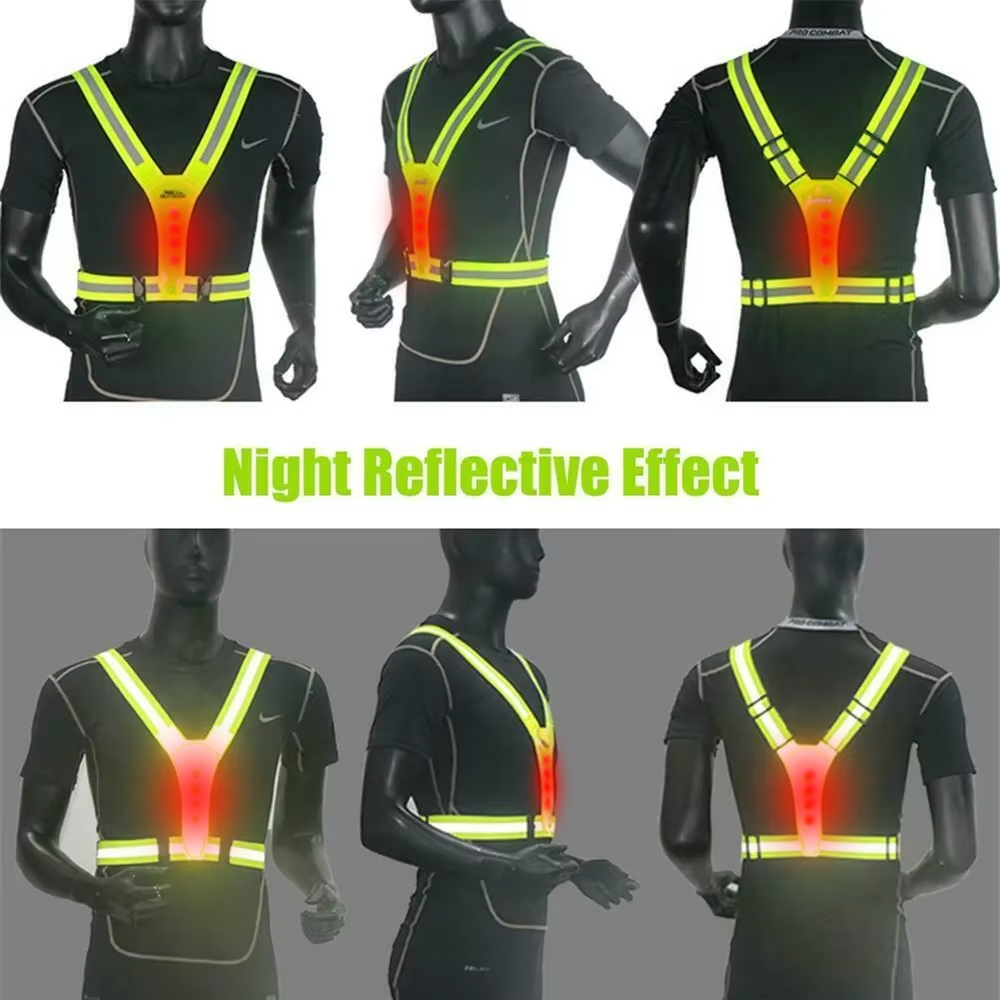 LED 러닝 조끼 반사 발광 스트랩 고가시성 야간 러닝 - Reflective Cycling Vest 리뷰 및 가격