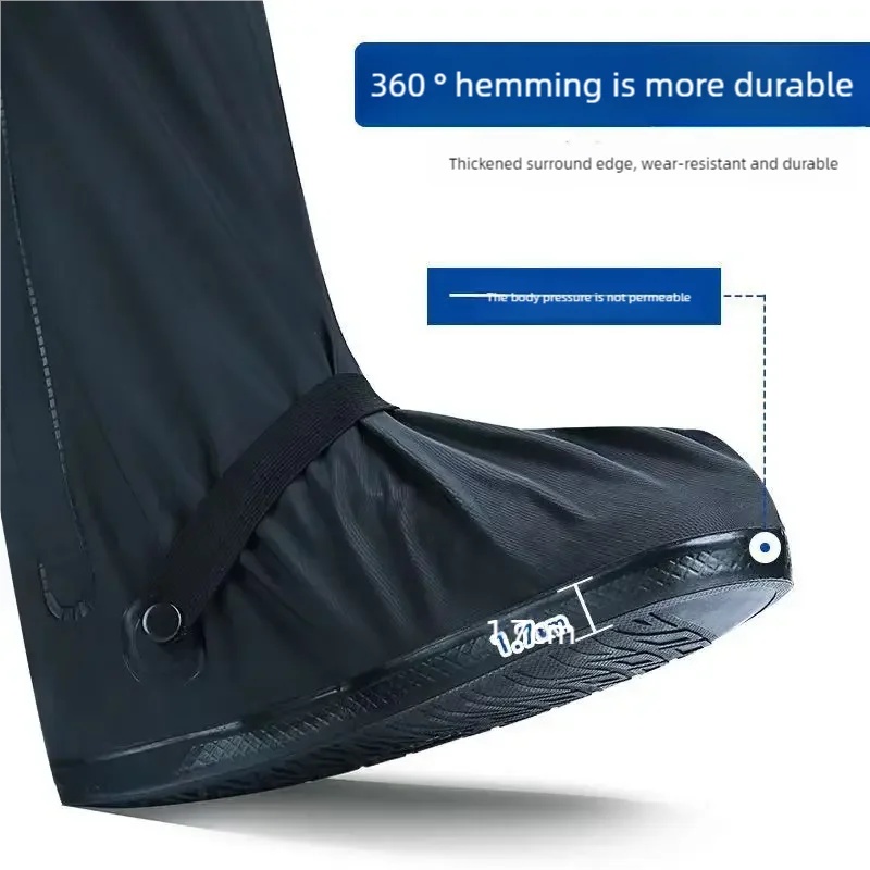 반사 스트립이 있는 검정색 하이탑 방수 레인 슈 커버, - Cycling Shoe Covers 리뷰 및 가격