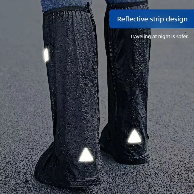 반사 스트립이 있는 검정색 하이탑 방수 레인 슈 커버, - Cycling Shoe Covers 리뷰 및 가격