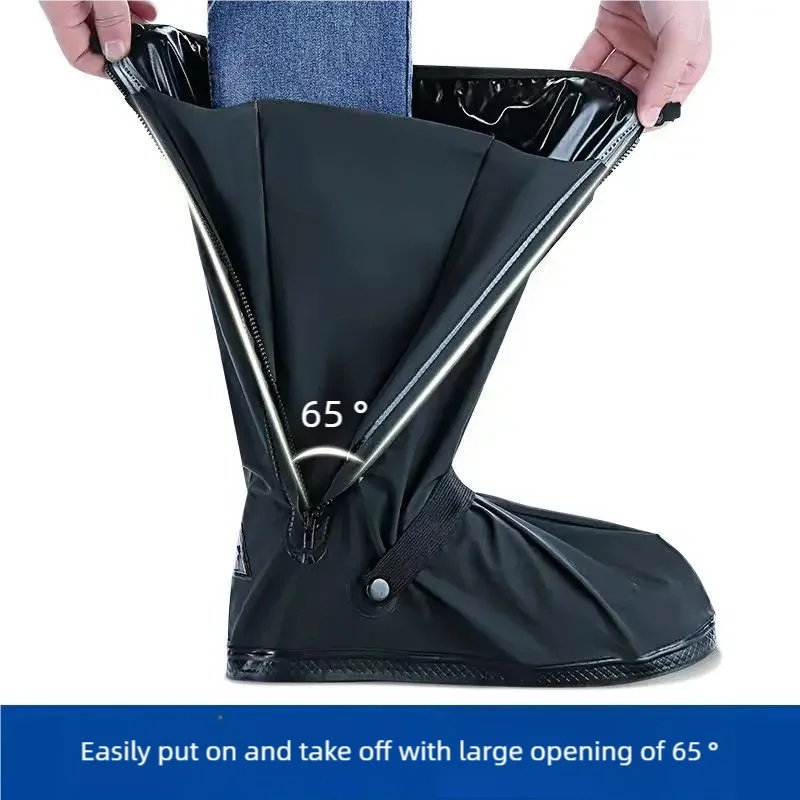 반사 스트립이 있는 검정색 하이탑 방수 레인 슈 커버, - Cycling Shoe Covers 리뷰 및 가격
