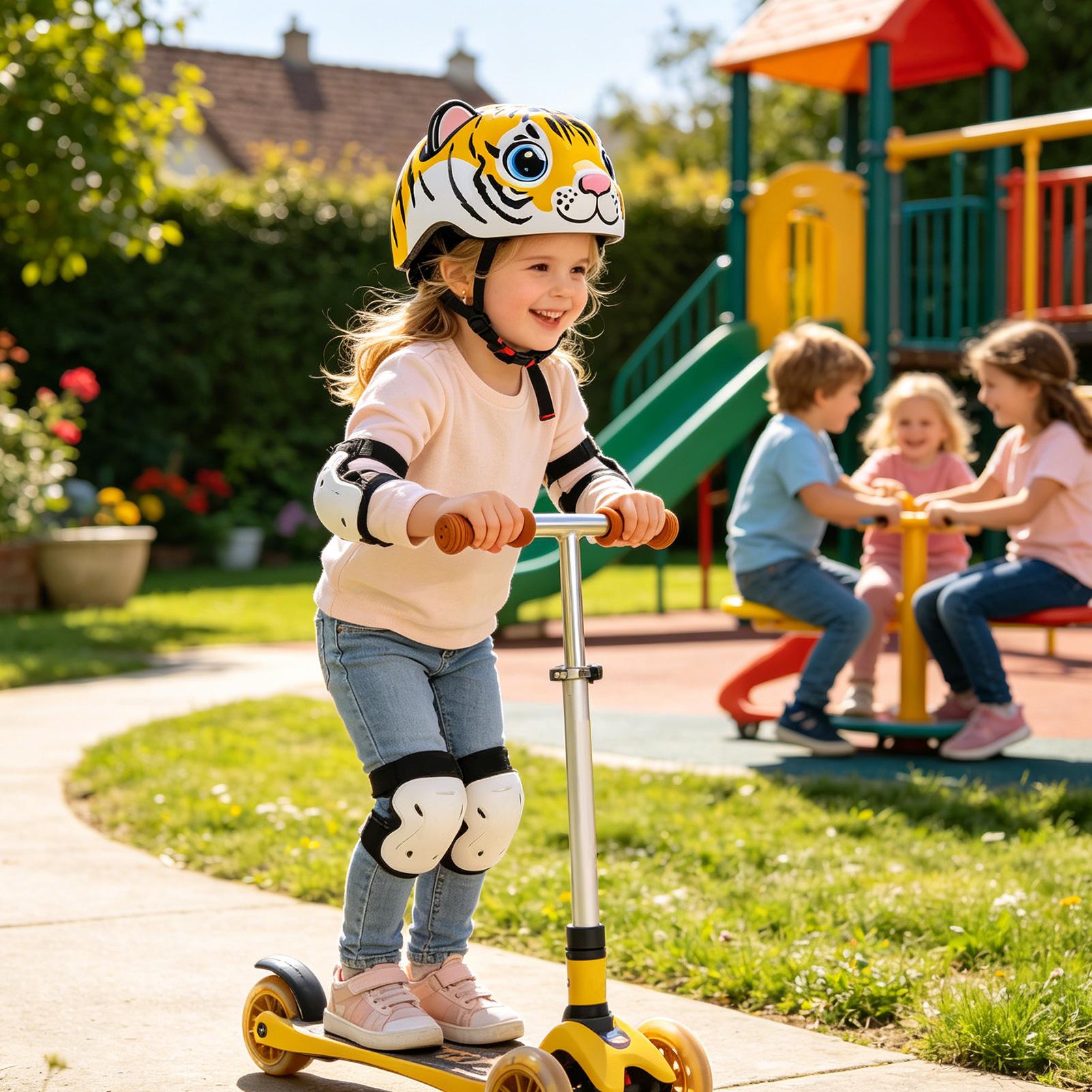 어린이 헬멧 호랑이 패턴 조정 가능한 안전 장비 어린이 - Cycling Gear For Commuting 리뷰 및 가격