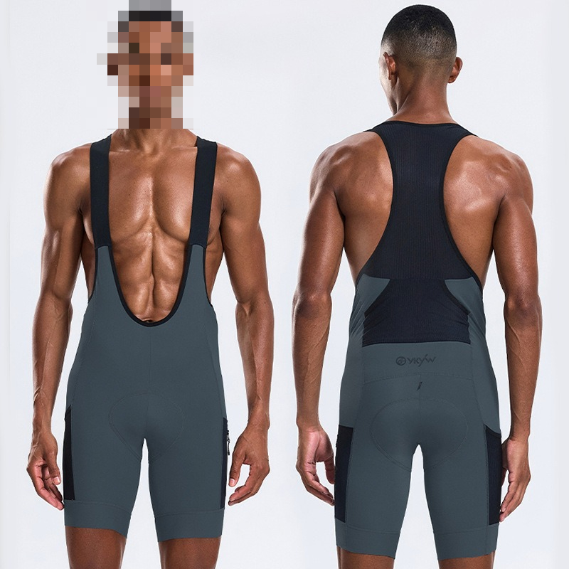 그레이 블루 사이클링 빕 쇼츠, 블랙 메쉬 백 및 패딩 - Cycling Gear Black 리뷰 및 가격
