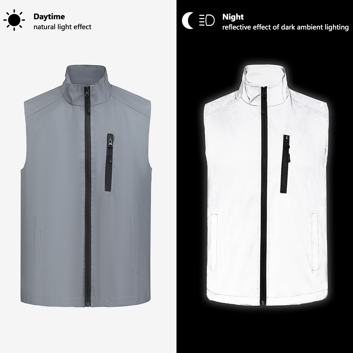 반사 의류 오토바이 타기 남성용 경량 스탠드 칼라 야간 - Reflective Cycling Vest 리뷰 및 가격